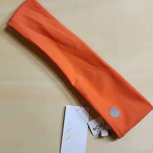 Zella Accessories - Zella Headband Studio Lite Twist Orange Ribbed Athleisure Athletic Workout